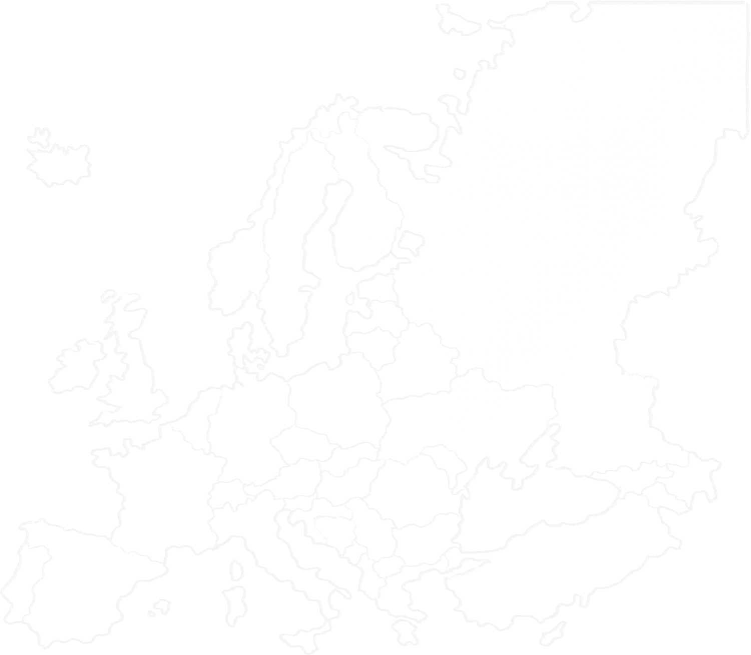 Illustrasjon av Europa omriss.