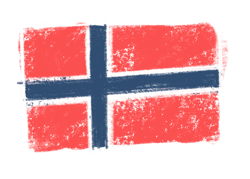 illustrasjon av norge-flagget