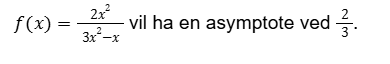 horisontal asymptote eksempel