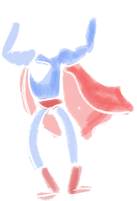 illustrasjon av supermann
